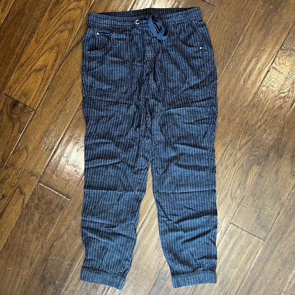 Calvin Klein Tie Up Stripped Pants